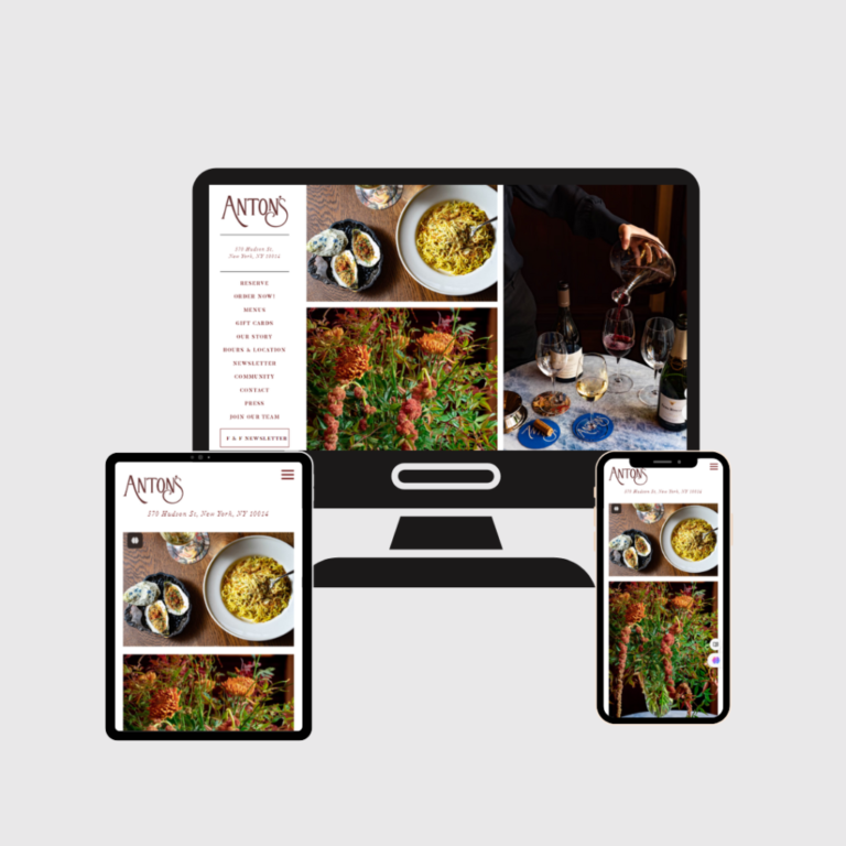 Anton’s Reastaurant Website