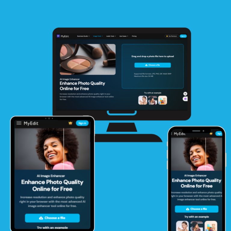 My Edit AI Image Enhancer Website