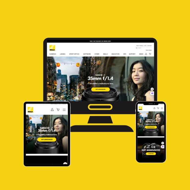 E-commerce Web Development and Design for Nikon USA